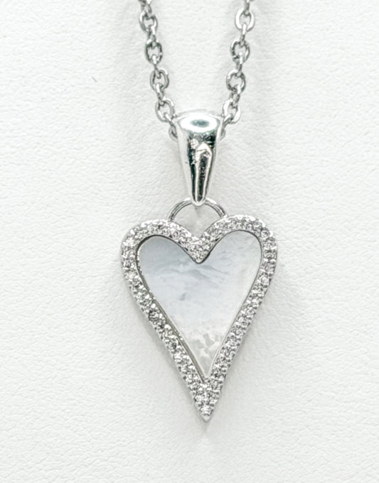 Mother of Pearl Heart Necklace
