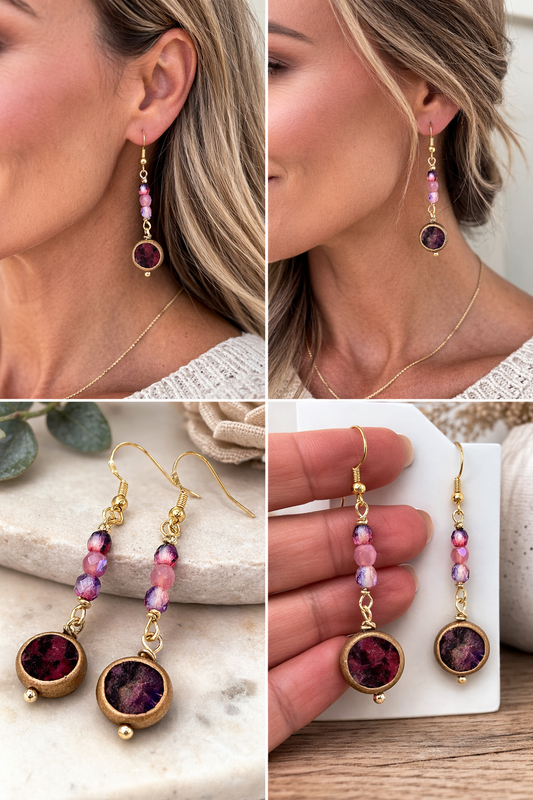 Dyed Jasper Drop Earrings