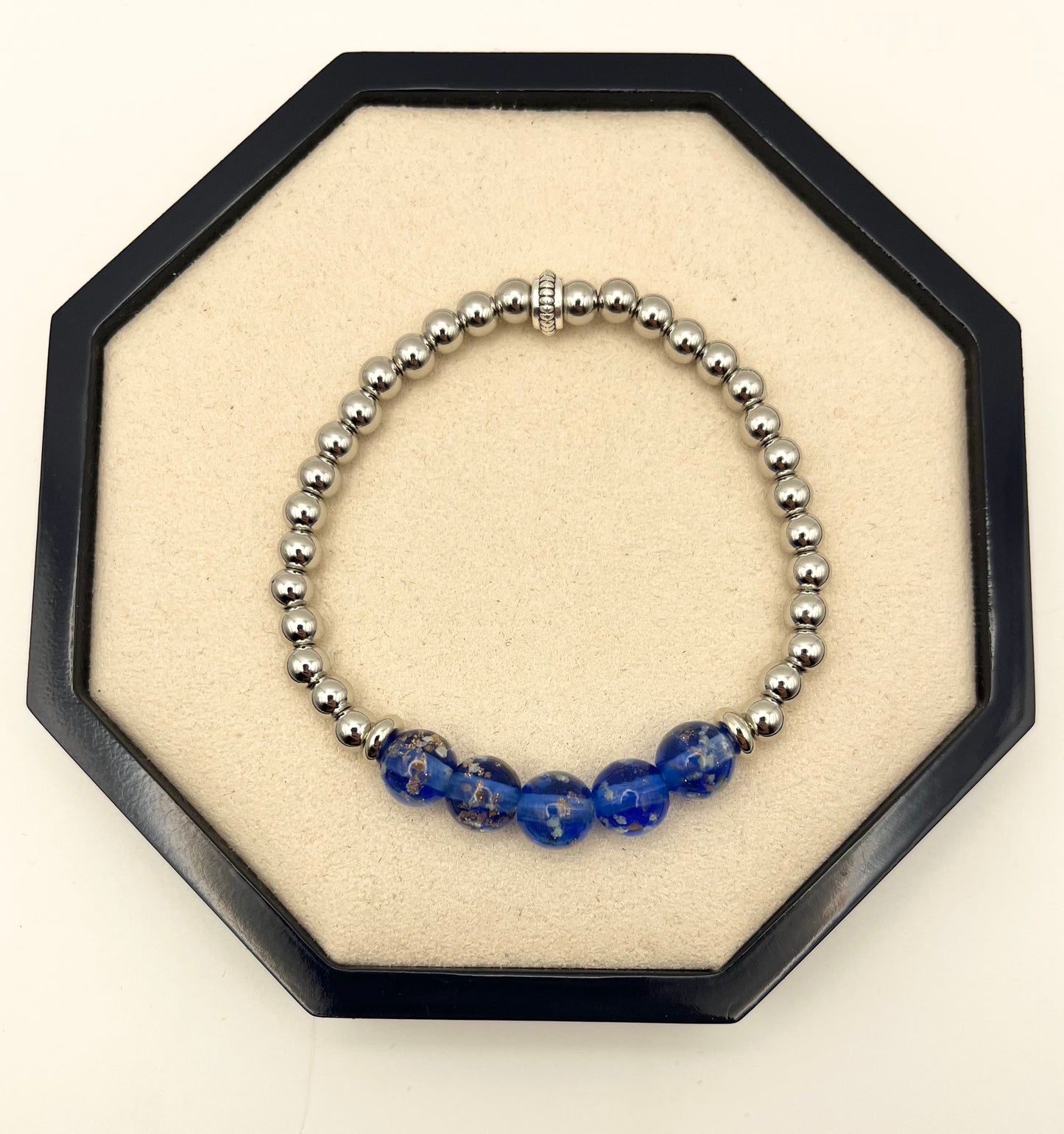 Firefly and Silver/Gold Beads Bracelet