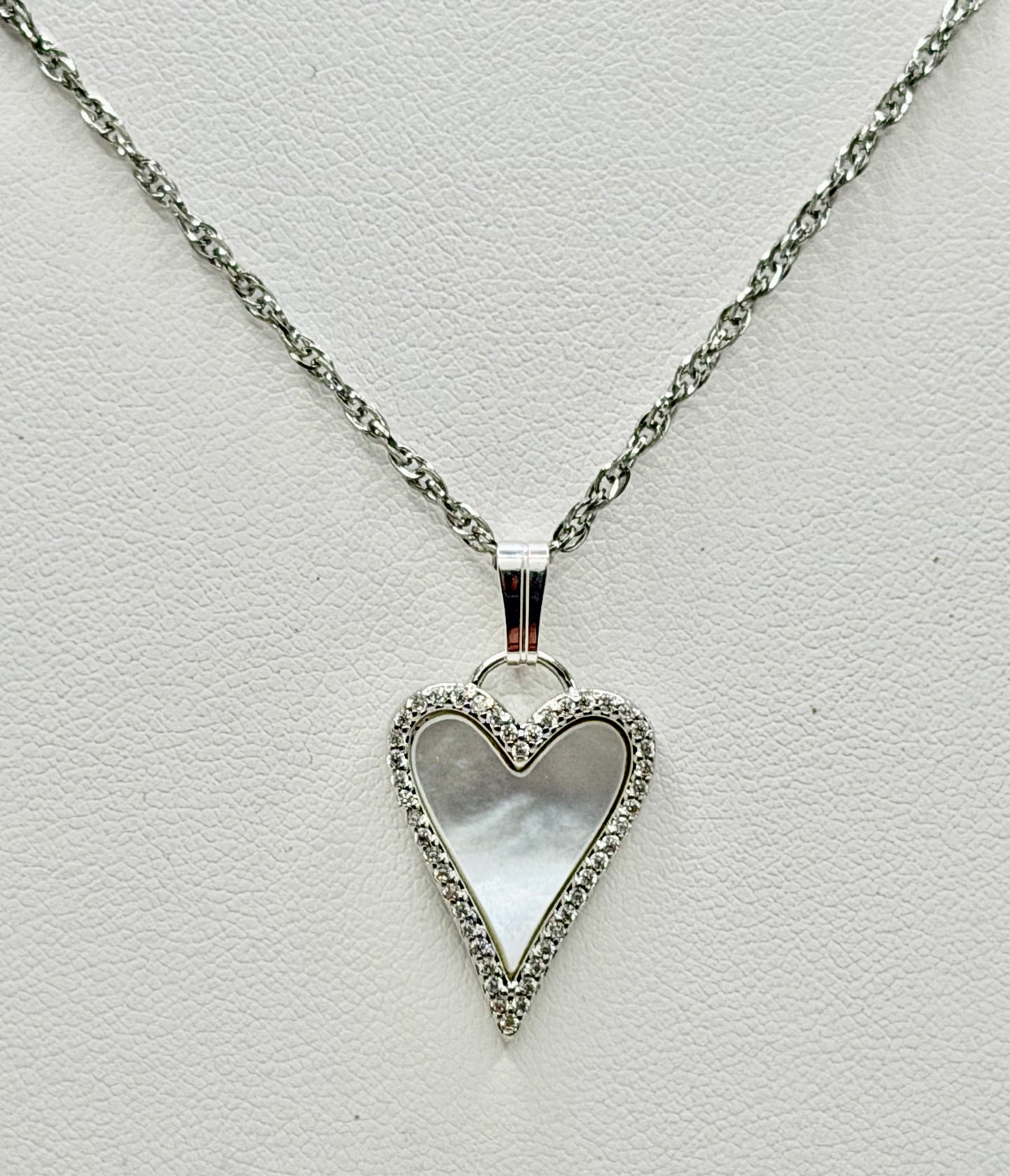 Mother of Pearl Heart Necklace