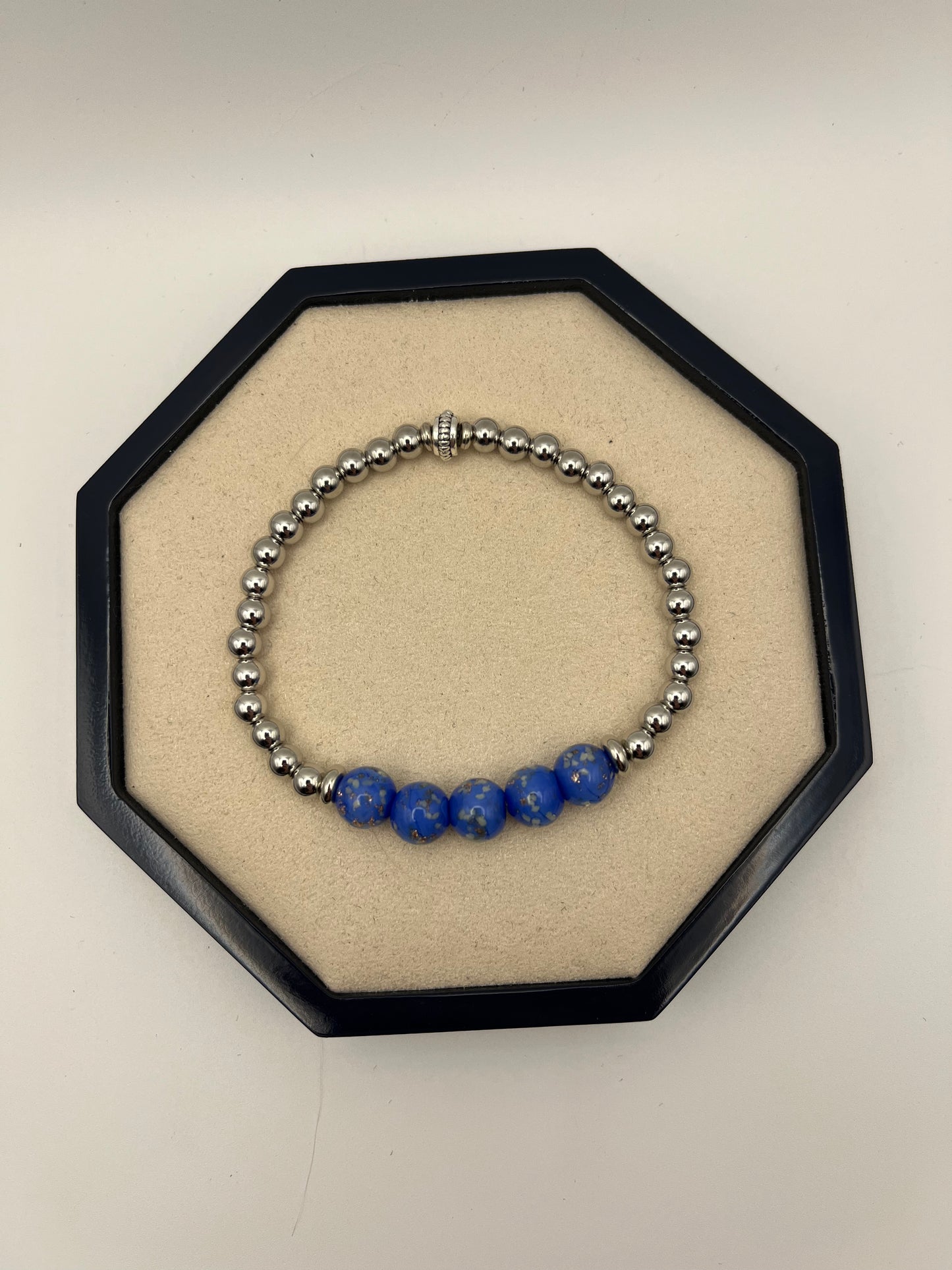 Firefly and Silver/Gold Beads Bracelet
