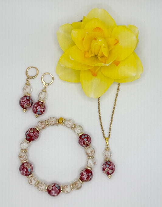 Glow-in-the-Dark Floral Glass Jewelry