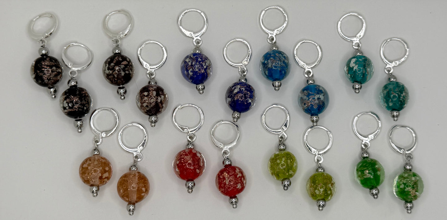 Glow-in-the-Dark Glass Earrings